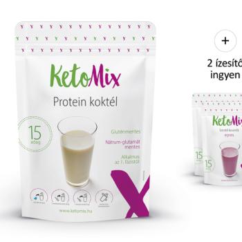 KetoMix Fehérje koktél 450 g (15 adag) 1. ízesítés a koktélhoz:: áfonya, 2. ízesítés a koktélhoz:: áfonya kép