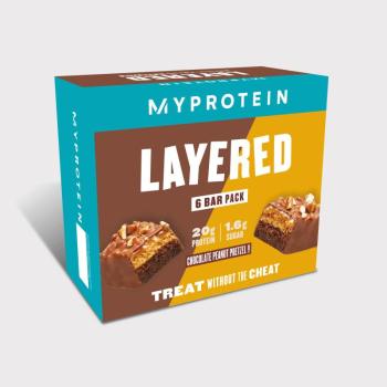 Layered Protein Bar szelet - 6 x 60g - Chocolate Peanut Pretzel kép