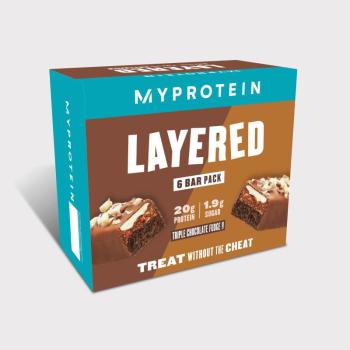 Layered Protein Bar szelet - 6 x 60g - Triple Chocolate Fudge kép