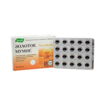 „Arany mumio” – tisztított altaji mumio – étrend-kiegészítő - Evalar - 20 tabletta Csomagolás: 20 tabletta kép