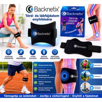 Backnetix akupresszúrás térdrögzítő – fekete kép