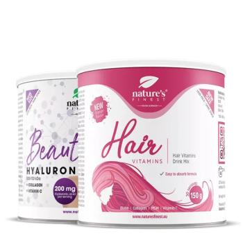 Beauty Hyaluron + Hair Vitamins | kollagén, hialuronsav és biotin a hidratált bőrért és erős, egészséges hajért | napi szépségrutin belülről kép