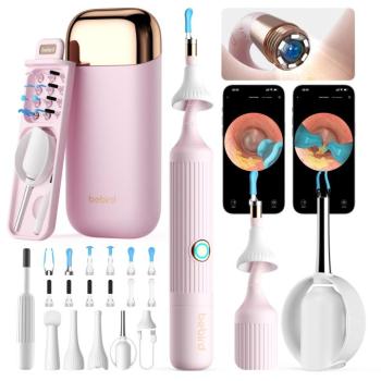 Bebird EarSight Plus I35R - Fülzsírtisztító kamerával, rózsaszínű kép