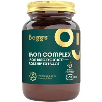 Beggs Iron bisglycinate 20 mg, rosehip extract, 100 kapszula kép