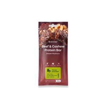 BrainMax® Beef & Cashew Protein Bar, Shiitake Mushroom, 50 g