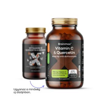 BrainMax C-vitamin és kvercetin, csipkebogyó, 100 növényi kapszula kép