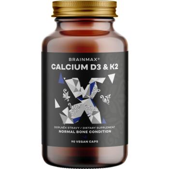 BrainMax Calcium D3 és K2, kalcium D3 és K2 vitaminnal, 90 növényi kapszula kép