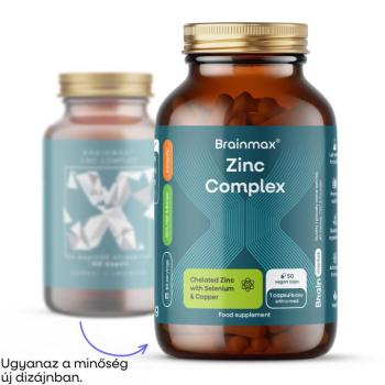 BrainMax Cink Komplex, Cink, Szelén, Réz és Kurkuma, 50 Növényi Kapszula kép