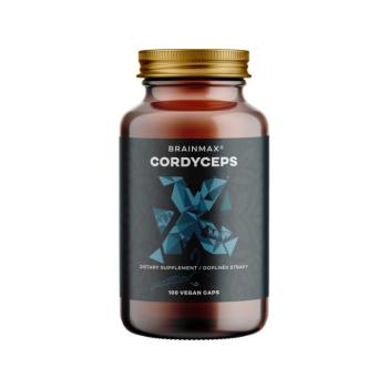 BrainMax Cordyceps kivonat, 50% poliszacharid koncentráció és 20% β-1,3/1,6 D-glükán, 500 mg, 100 zöldség kapszula, 500 mg, 100 vega kapszula kép