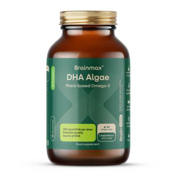 BrainMax DHA Algae, 250 mg, 60 rostlinných softgelových kapslí kép