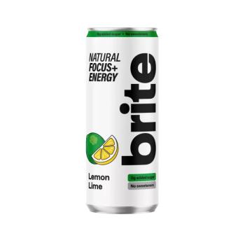 Brite Natural Energy Drink Lemon Lime, Energy szénsavas ital, Lime és citrom, 330 ml kép