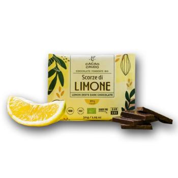 Cacao Crudo Raw Étcsokoládé citromhéjjal, BIO, 30 g kép