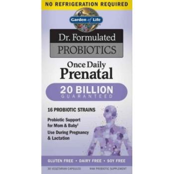 Dr. Formulált probiotikumok naponta egyszer Prenatal (probiotikumok terhes, szoptató), 16 törzs, 20 milliárd CFU, 30 gyógynövény kapszula kép