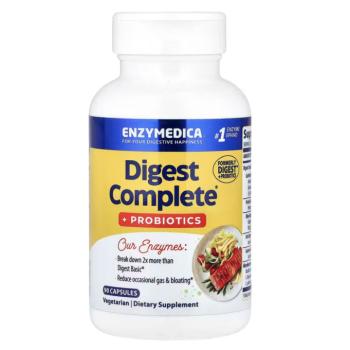 Enzymedica Digest Complete + probiotikumok, emésztőenzimek probiotikumokkal, 90 kapszula kép