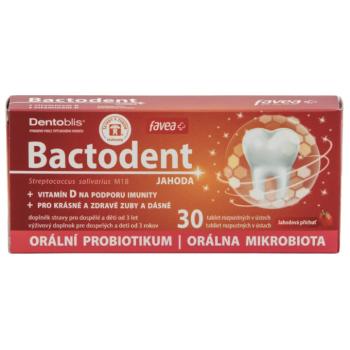 Favea Bactodent, orális probiotikum, eper ízű, 30 tabletta kép