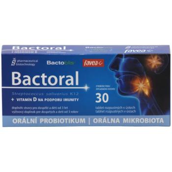 Favea Bactoral & vitamin D, szájon át szedhető probiotikum, 30 tabletta kép
