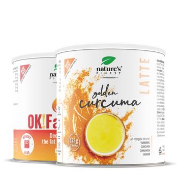 Golden Curcuma Latte + OK!FatBurn | zsír- és szénhidrát-anyagcsere támogatás | kurkumás latte emésztésre és energiára | ID-alG tengeri alga kép