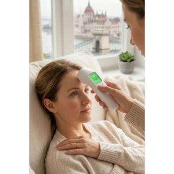 GP-100 mini Érintés Nélküli Infravörös Homloklázmérő – Gyors és Higiénikus Mérés kép