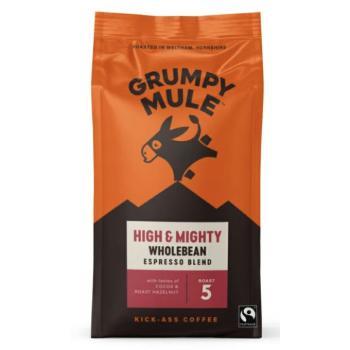 Grumpy Mule High & Mighty, 100% Arabica, kávébab, bio, 200 g kép