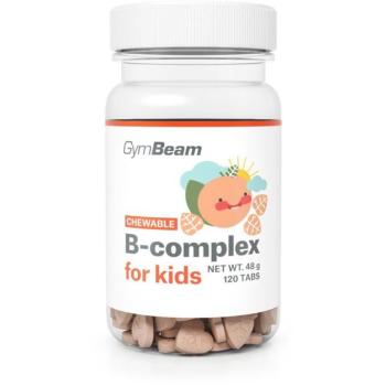 GymBeam B-komplex, rágótabletta gyerekeknek - sárgabarack, 120 db kép