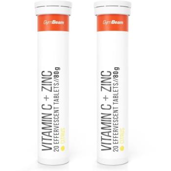 GymBeam C-vitamin + cink pezsgő citrus 2 × 20 tabletta kép
