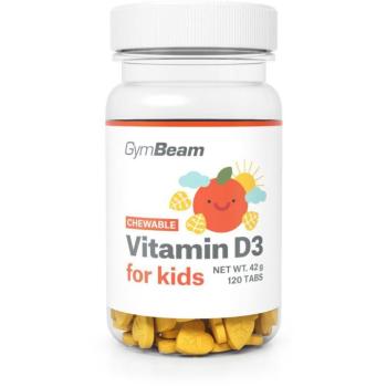 GymBeam D3-vitamin rágótabletta gyermekeknek - narancs, 120 tabletta kép
