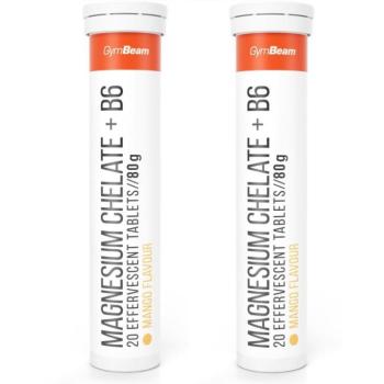 GymBeam Magnézium kelát + B6 pezsgő mangó 2 × 20 tabletta kép