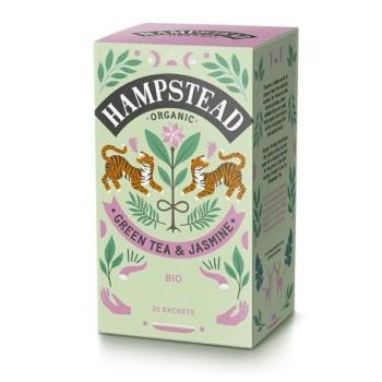 Hampstead Tea London - BIO zöld tea jázminnal és bergamotttal, 20db kép