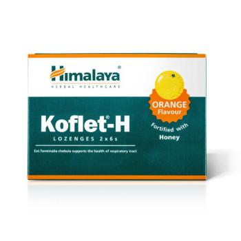 Himalaya Koflet-H Orange, narancs ízű pasztilla, 12 db