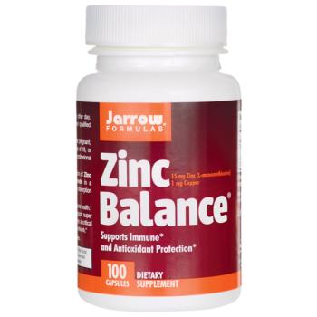 Jarrow formulák Cinkmérleg, L-metionin-cink L-OptiZink + réz, 15mg, 100 kapszula kép