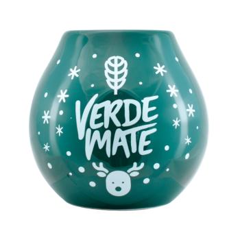 Kerámia calabash Verde Mate Téli idő, 350 ml kép