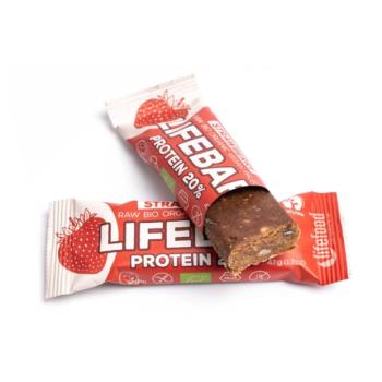 LifeFood - Lifebar Protein szelet eper, BIO, 47 g kép