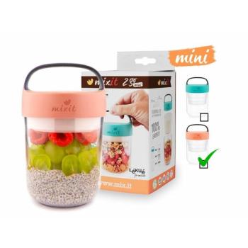 Mixit 2go mini - uzsonnás doboz 400 ml (pasztell rózsaszín) kép