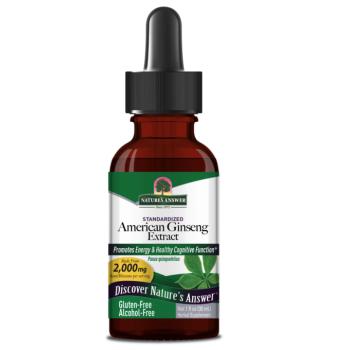 Nature's Answer amerikai ginzeng, amerikai ginzeng kivonat, 2000 mg, 30 ml kép