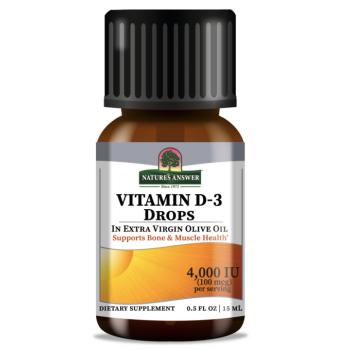 Nature's Answer D-3 vitamin cseppek, folyékony, 4000 NE, 15 ml kép