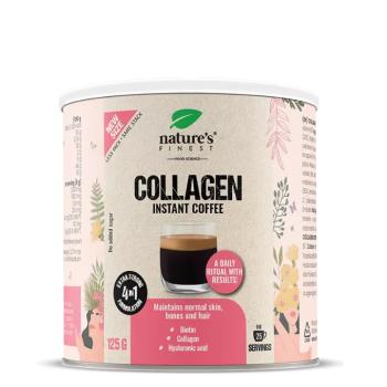 Nature's Finest Collagen Coffee | kollagénpor + hialuronsav + MSM + biotin | Arabica kávékeverék kép
