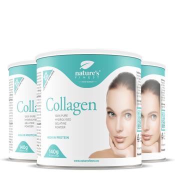 Nature's Finest Collagen Powder | tiszta hidrolizált kollagénpor | II-es típusú kollagén a bőr rugalmasságáért, ízületekért és vitalitásért kép