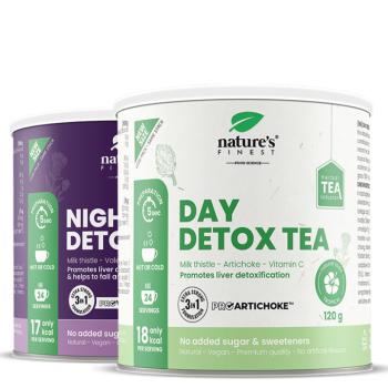 Nature's Finest Day + Night Cleanse | funkcionális gyógynövényes detox tea keverék | máriatövis, fehér tea, articsóka és valeriána a máj támogatására kép