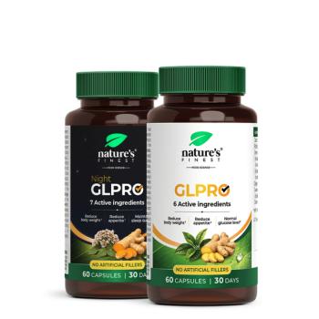 Nature's Finest GLPRO Day & Night Bundle | 24 órás súlykontroll rendszer | nappali étvágycsökkentő támogatás + éjszakai alvástámogató formula kép