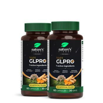 Nature's Finest Night GLPRO Bundle | éjszakai fogyst segítő + alvástámogató étrend-kiegészítő | nopal, macskayökér, fahéj + kurkuma étvágyra + termész kép