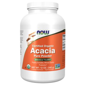 NOW Acacia Pure Powder, akác, prebiotikum, por, BIO, 340 g kép