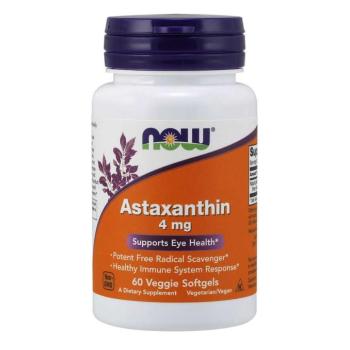 NOW Astaxanthin, Natural Astaxanthin, 4 mg, 60 vegetáriánus kapszula kép