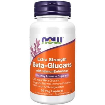 NOW Beta glukany s ImmunEnhancer ™, Extra Strength, 60 növényi kapszulában