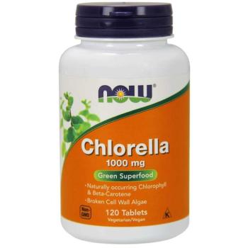 NOW Chlorella, 1000 mg, 120 tabletta kép