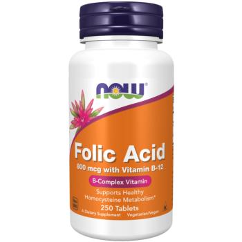 NOW Folsav (folsav), 800 mcg, 250 tabletta kép