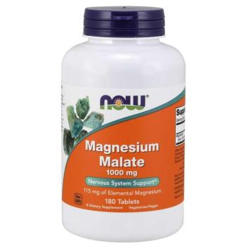 NOW Magnézium-malát, 180 tabletta kép