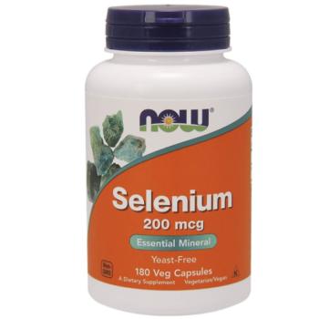 NOW Selenium, Szelén, 200 µg, 180 növényi kapszula kép