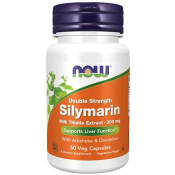 NOW Silymarin, Dupla erősségű szilimarin bogáncs kivonat. 300 mg, 50 gyógynövény kapszula kép