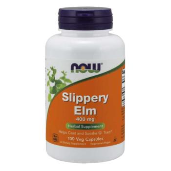 NOW Slippery Elm (Red Elm), 400 mg, 100 gyógynövényes kapszula kép