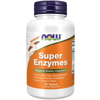 NOW Super Enzymes, komplex emésztőenzimek, 90 tabletta kép